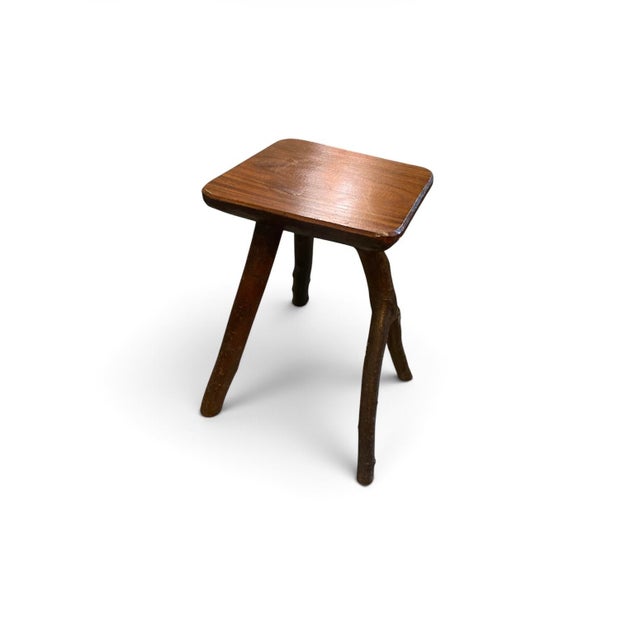 A unique, artisanal stool handcrafted in France circa 1850. Handpicked from timber in the heart of France, this striking...