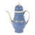 Late 18th Century English Pearlware Blue Slip Coffee Pot & Cover, Staffordshire or Yorkshire For Sale