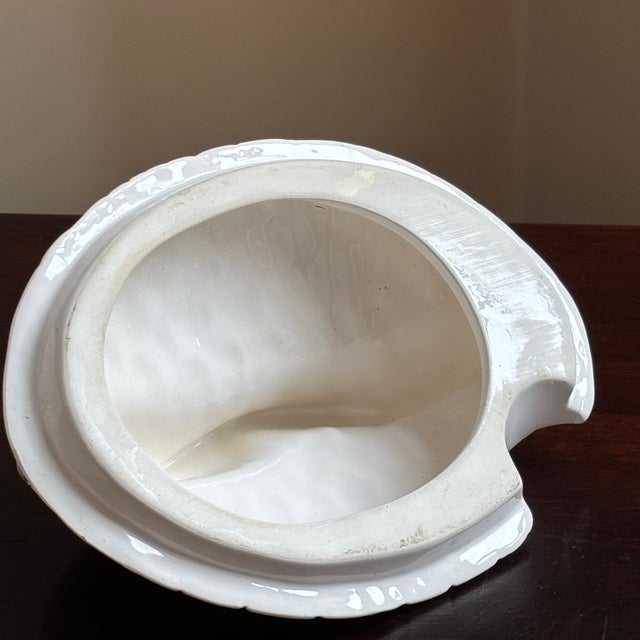 Vintage Hand Painted Ceramic Fish Tureen & Ladel For Sale - Image 9 of 16
