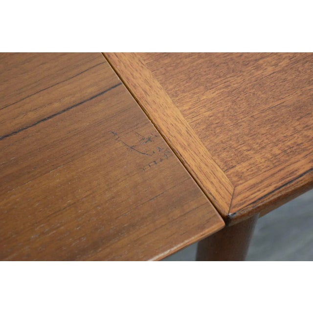 Danish Modern Teak Dining Table For Sale In Boston - Image 6 of 11