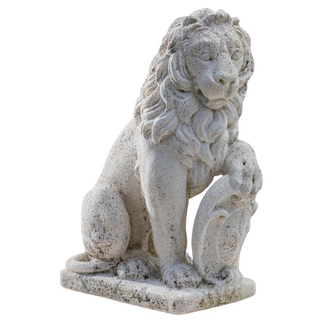 20th Century French Concrete Lion Sculpture For Sale - Image 10 of 18