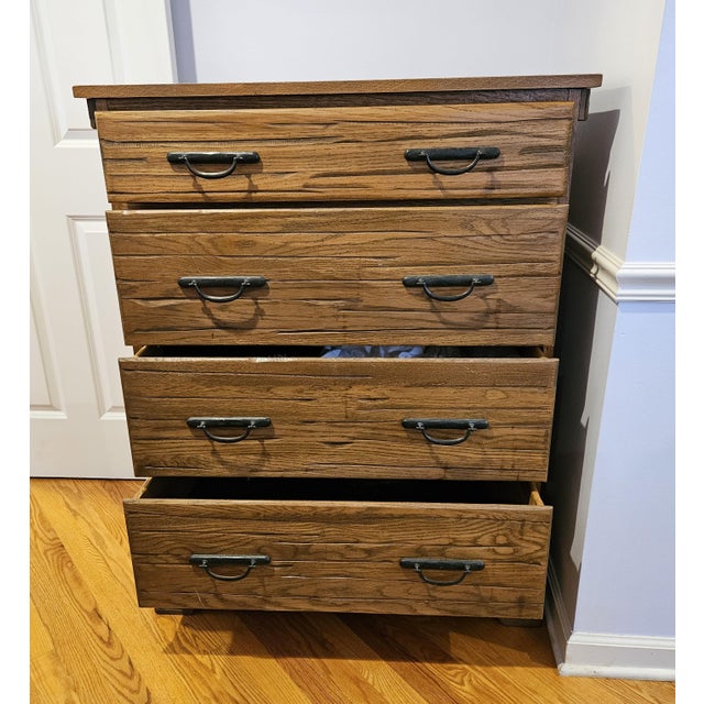 Late 20th Century Ranch Oak Dresser For Sale In Chicago - Image 6 of 7