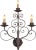 1990s Italian Three Light Wrought Iron Sconce For Sale - Image 11 of 11