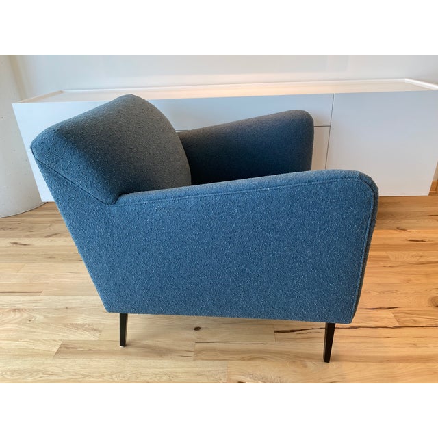 Modern Room and Board Blue Matteo Side Chair For Sale - Image 3 of 8