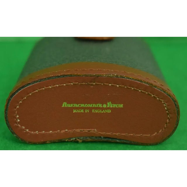 American 1980s Vintage Abercrombie & Fitch Glass Flask in Canvas & Leather Case - 2 Pieces For Sale - Image 3 of 5