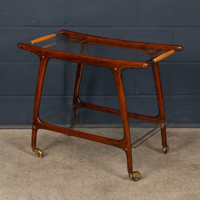 Paint Vintage Italian Drinks Trolley in the style of Cesare Lacca, 1950 For Sale - Image 7 of 18