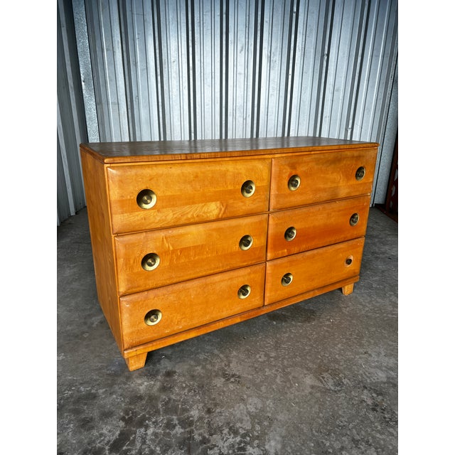 Mid 20th Century Birch Wood Lowboy Dresser Chairish