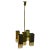 Cubic Amber Glass & Metal Chandelier from Stilnovo For Sale