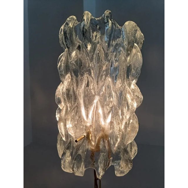Ice Glass Pendant Light by J. T. Kalmar, Austria, 1960s For Sale - Image 11 of 12