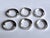 Vintage Silverplate Modernist Napkin Rings, Set of 6 For Sale - Image 12 of 16