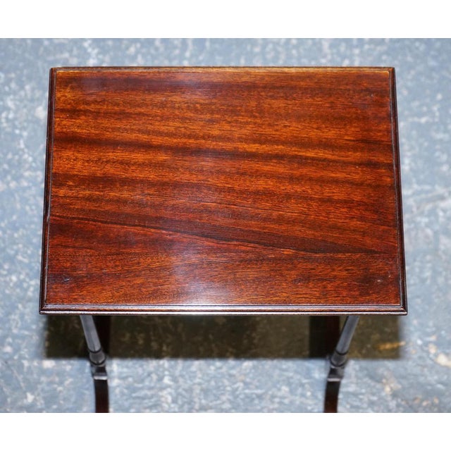 Victorian Nesting Tables with Bamboo Legs, Set of 3 For Sale - Image 10 of 13