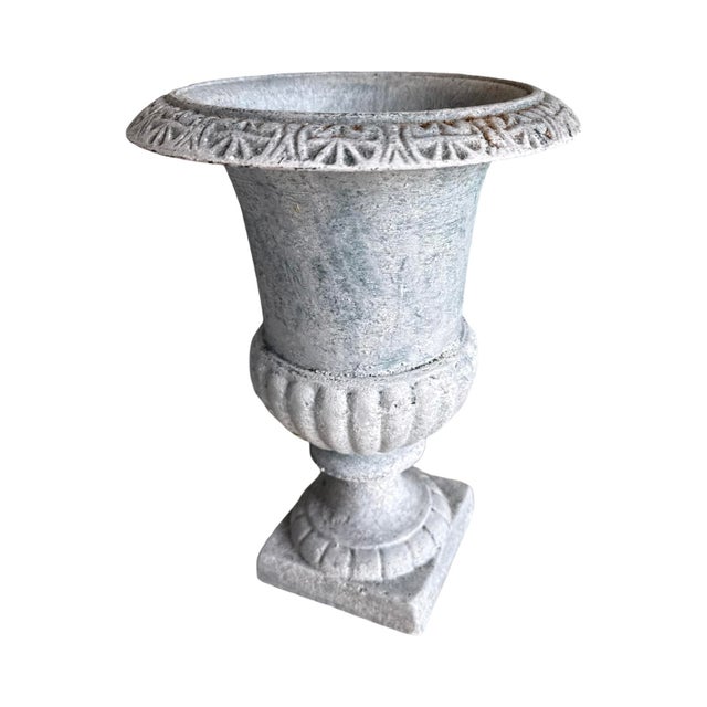Grand Tour Antique Italian Cast Iron Medici Style Urns - A Pair For Sale - Image 3 of 3