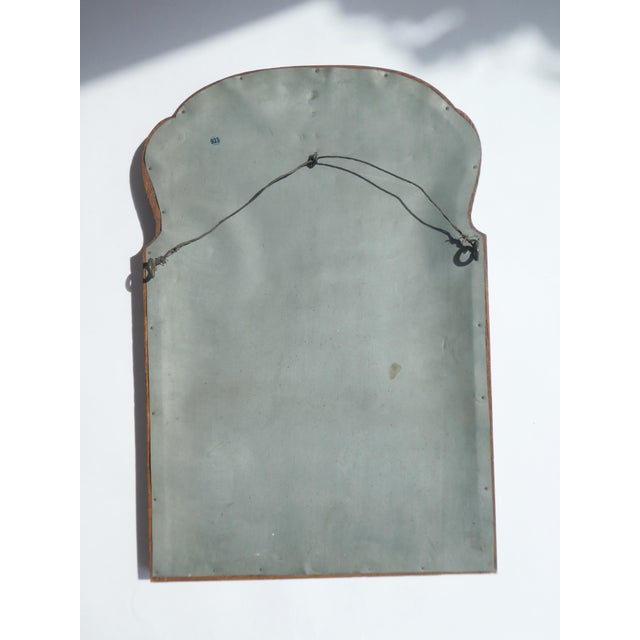 Wood Small Dutch Scalloped Wooden Wall Mirror For Sale - Image 7 of 8