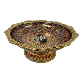 Early 20th Century Tai Benjarong Porcelain Bowl With Marks on the Bottom For Sale