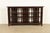 Mission Stickley Harvey Ellis Collection Mission Arts & Crafts Inlaid Cherry Wood Slatted Triple Bookcase For Sale - Image 3 of 12