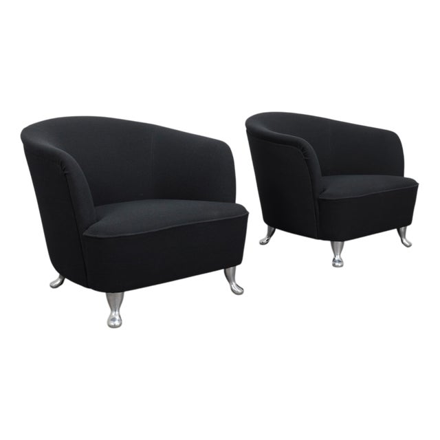 Vintage Italian Classico Lounge Chairs by Minotti, 1990s, Set of 2 For Sale