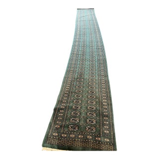 1990 Old Bukara Design Pakistan Rug - 2'7" X 19'5" For Sale