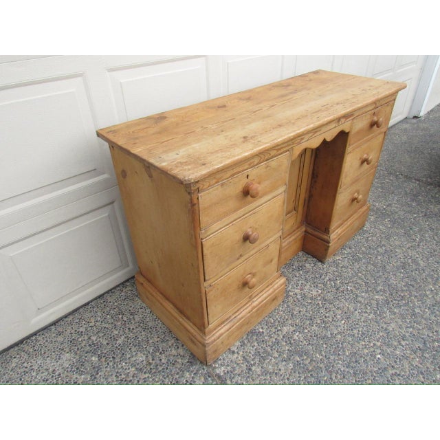 Mid 19th Century Antique English Pine Six Drawer Buffet For Sale - Image 5 of 18