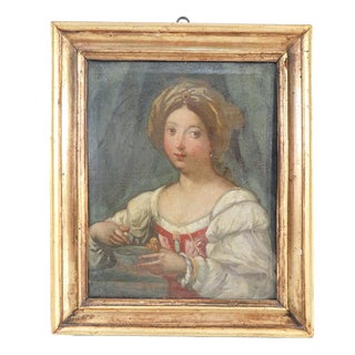 Unknown Artist, Portrait of a Woman, Late 18th Century, Oil on Canvas, Framed For Sale