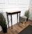 Mid-Century Italian Wood Brass Wall Console Table with Marble Top, 1950s For Sale - Image 6 of 10