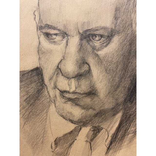 1930s drawing on paper of an older man. Unsigned but definitely by a very accomplished hand The sheet size is roughly 14 x...