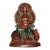 Vintage Chinese Liuli Glazed Porcelain Buddha Statue With Lion Mount For Sale