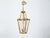 Gold Art Nouveau Style Gilt Metal Three-Light Lantern with Subtle Scrolling Effects For Sale - Image 8 of 12