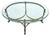 Hollywood Regency Vintage LaBarge Oval Brass Hoof Footed Glass Top Coffee Table For Sale - Image 3 of 15