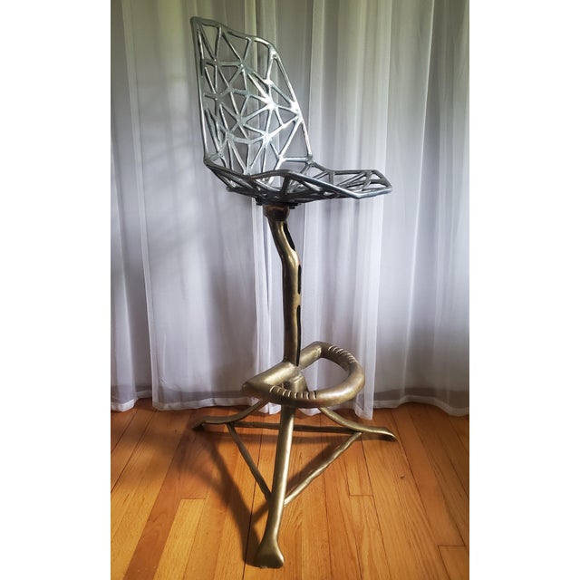Mid-Century Modern 1970s David Marshall Brutalist Barstools For Sale - Image 3 of 5