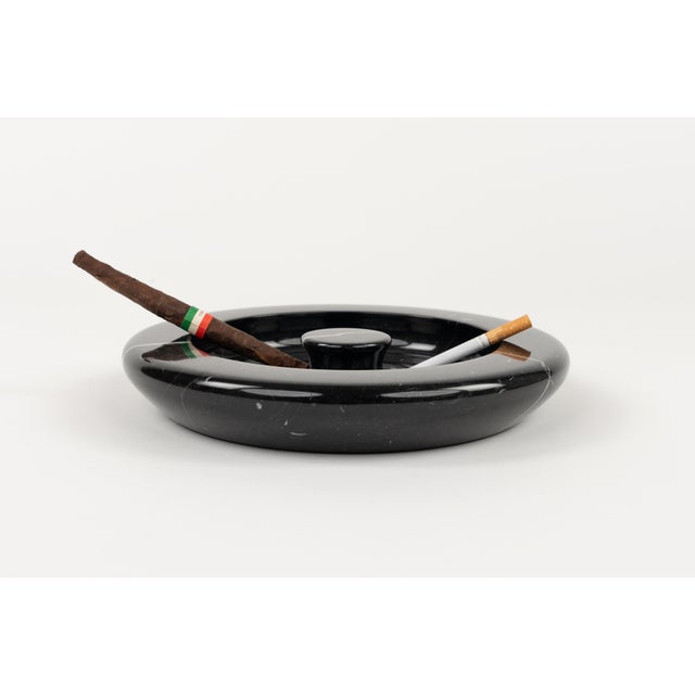 Black Marble Ashtray attributed to Angelo Mangiarotti, Italy, 1970s For Sale - Image 10 of 18