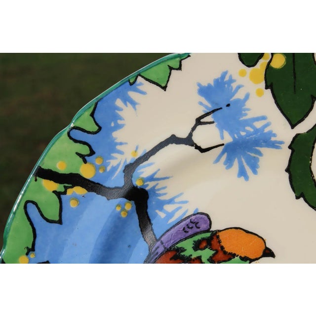1930s Royal Doulton Art Deco Bird Dinner Plate For Sale - Image 9 of 13