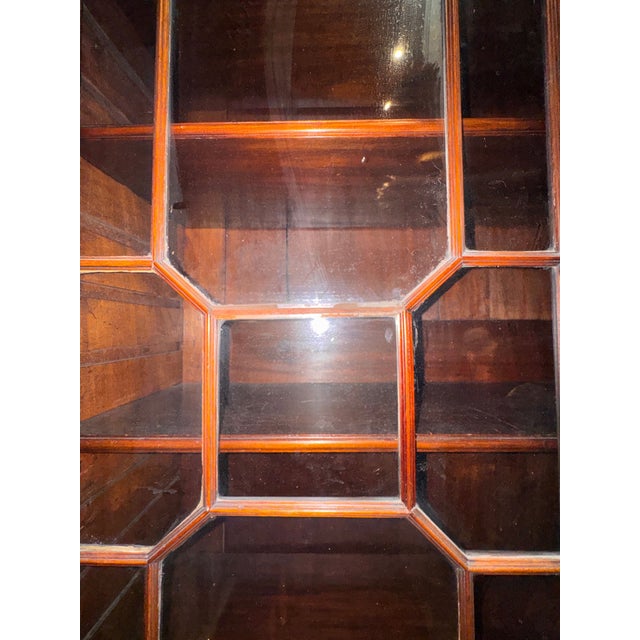 Antique English Georgian Mahogany Bureau Bookcase With Astragal Glass Doors, Late 18th Century For Sale - Image 13 of 13