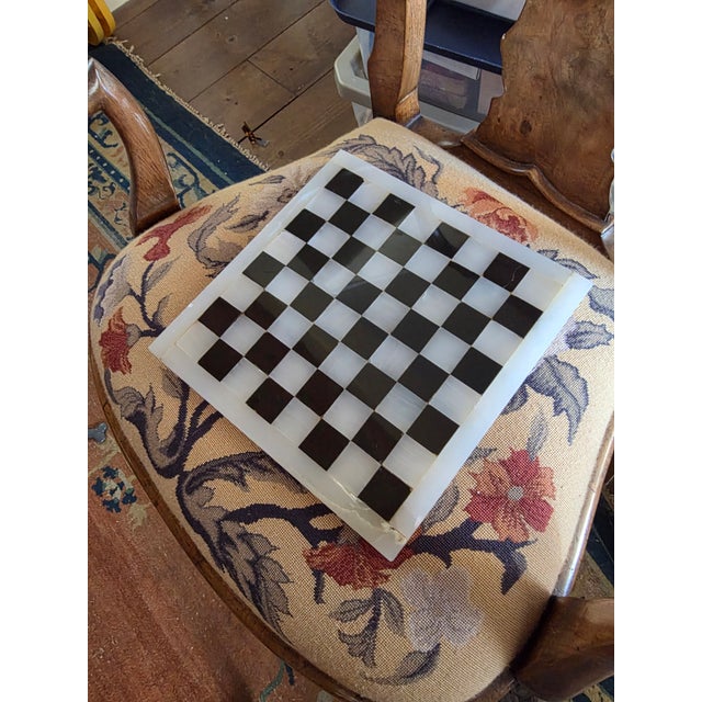 Vintage onyx and marble game board.