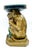 Vintage Majolica Ceramic Monkey Plant Stand – Blue & Green Glazed Chinoiserie / Hollywood Regency For Sale - Image 11 of 12