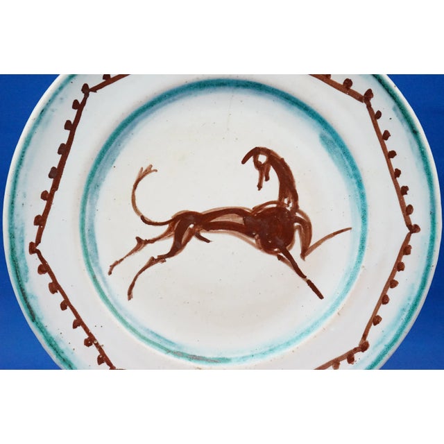 1940s Vintage Ceramic Plate with Horse by Orfeo Tamburi, 1940s For Sale - Image 5 of 18