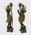 1900 - 1909 57 Inches Tall Pair Vintage Brone Baroque Light Statues For Sale - Image 5 of 5