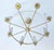 Metal Large Vintage Italian Glass and Brass Chandelier, 1950s For Sale - Image 7 of 18