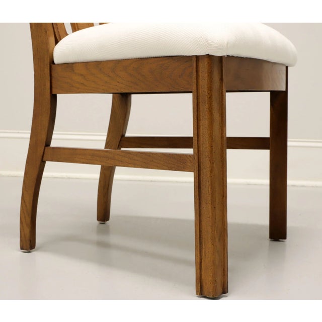 Broyhill Premier Mid 20th Century Oak Brutalist Style Dining Side Chairs - Pair B For Sale - Image 9 of 10