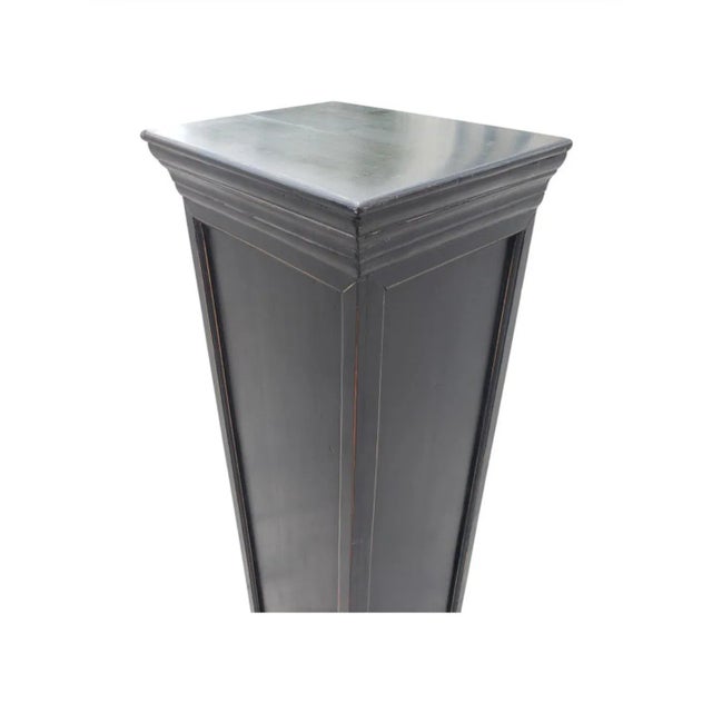 1940s Directoire Style Ebonized Fruitwood Oblong Pedestals, a Pair For Sale - Image 4 of 11