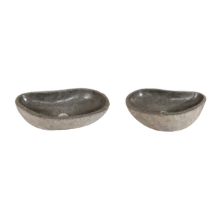 Polished River Rock Sinks - a Pair