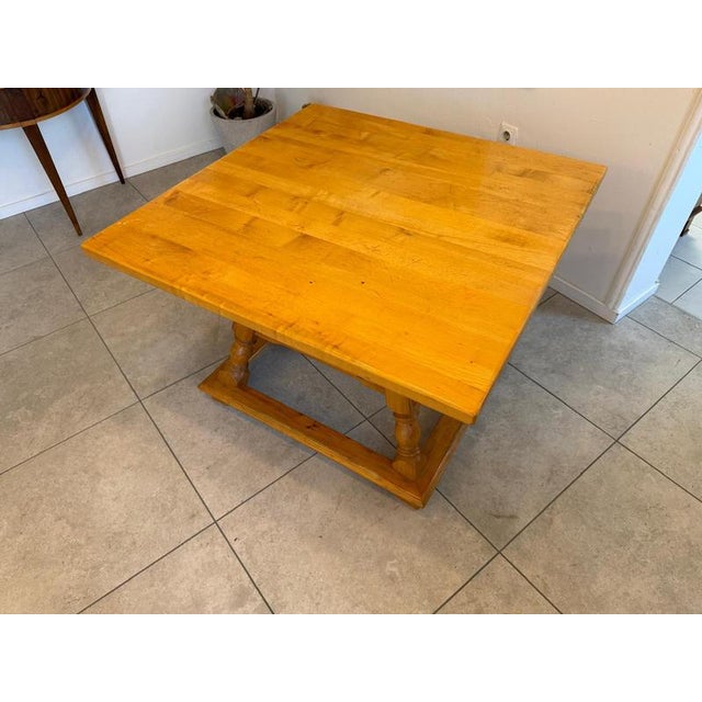 Brown Rustic Farmhouse Table in Natural Pine and Beech, G2406 For Sale - Image 8 of 13