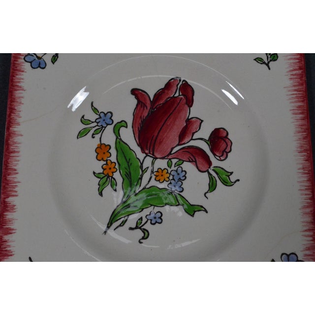 Gien 1950s Gien France “Lorraine” Floral Faience Dessert & Serving Set, 8 Pieces For Sale - Image 4 of 16