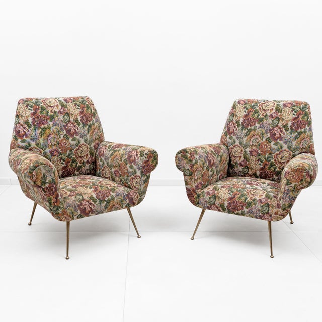 Mid-Century Modern Italian Armchairs in the style of Gigi Radice, 1950, Set of 2 For Sale - Image 6 of 11