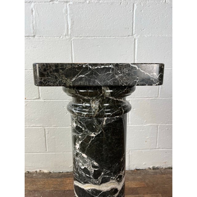 Neoclassical Neoclassical Black Marble Pedestal Column For Sale - Image 3 of 6