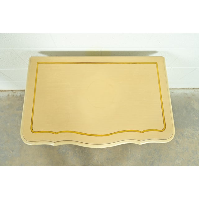 Drexel Heritage French Provincial Louis XV Cream Lacquered Paint-Decorated Nightstand, 1970s For Sale - Image 9 of 12