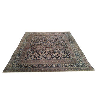 9'8" X 11'8" Antique Persian Sarouk Handmade Knotted Rug - Size Cat. 9x12 For Sale