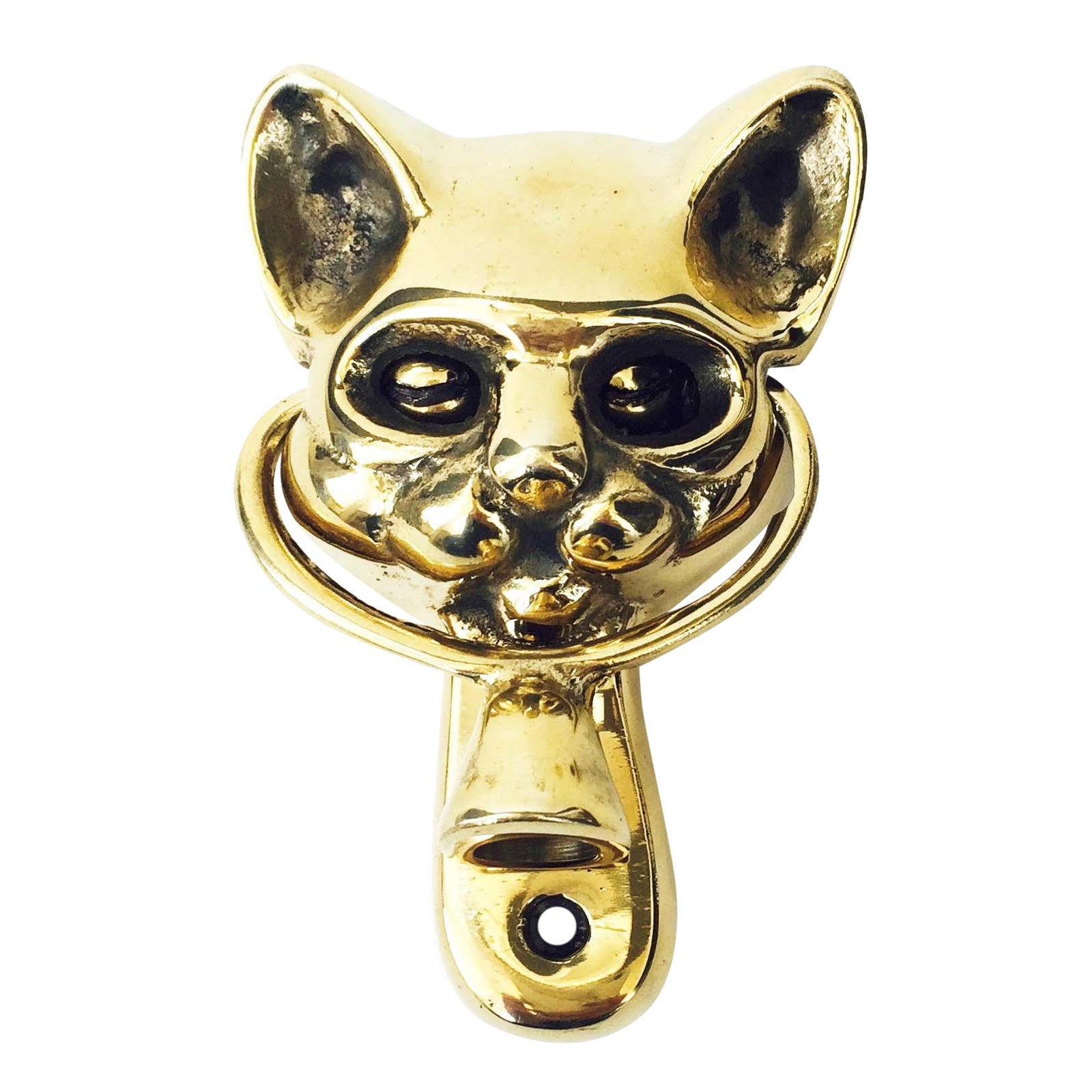 Vintage Brass Cat Door Knocker Chairish