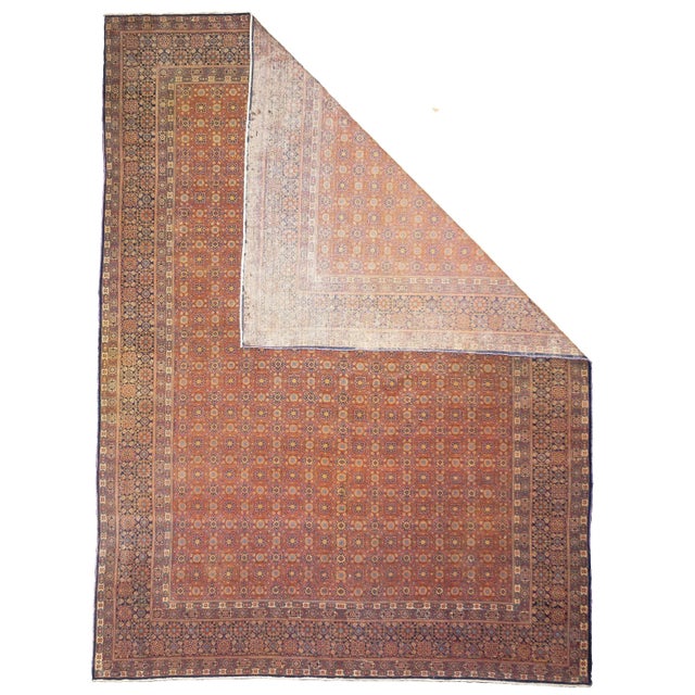 Antique Persian Kashan Rug 7'10" x 10’8”. Central Persian city known for finely woven. room size and scatter rugs, with...