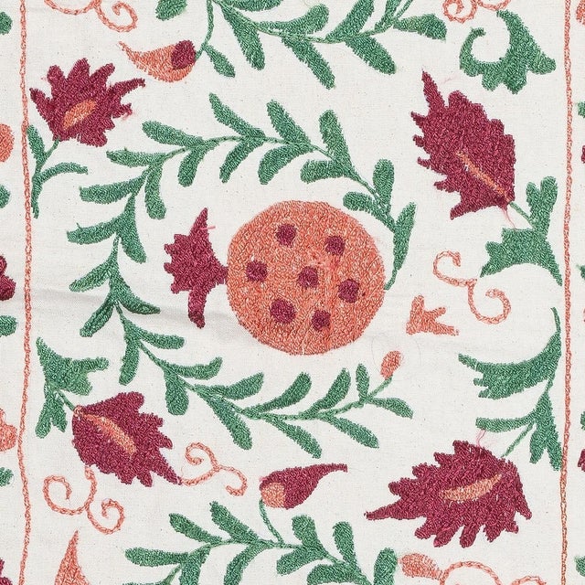 2020s 20x36 in Embroidered Wall Hanging. Modern Tablecloth. 100% Cotton Throw For Sale - Image 5 of 5