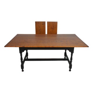 Eldred Wheeler Attributed Benchmade Tiger Maple Dining Tavern Table For Sale